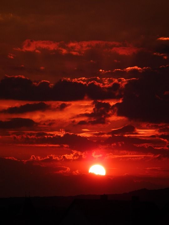 太阳 天空 日落 阳光 黄昏 红色的天空 夕阳 风景 暮 成色