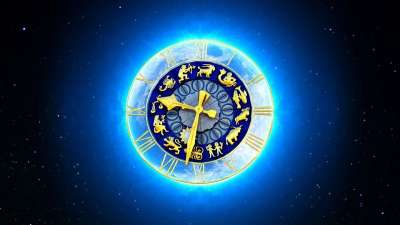 星座 星空 钟 月亮