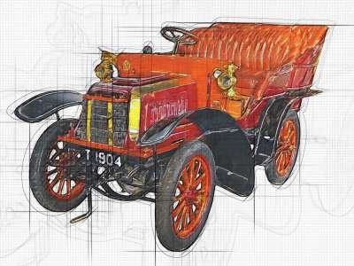 车 英国车 旧车 1904年帝国 老旧的计时器 克莱斯勒 运输