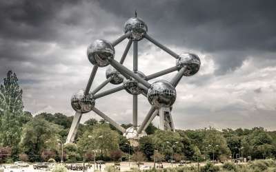 布鲁塞尔 Atomium 地标 原子纪念碑 比利时