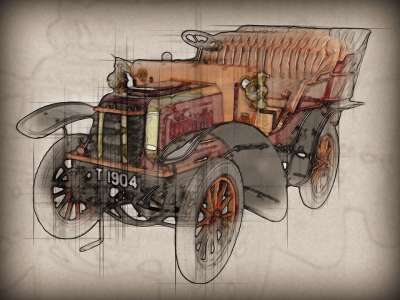 车 英国车 旧车 1904年帝国 老旧的计时器 克莱斯勒 运输