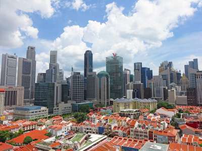 新加坡 唐人街 旅游景点 建造 水 金融区 摩天大楼 结构
