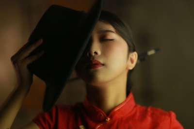 肖像 亚洲女人 越南 女孩 女士 帽子 时尚
