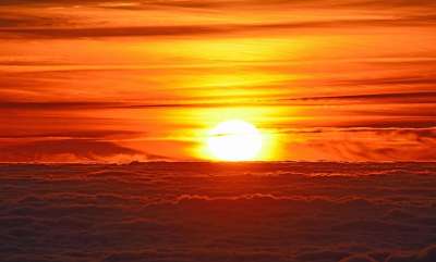 日落 云 天空 太阳 阳光 黄昏 暮 气氛 大气 橙色的天空
