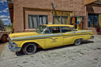 Edsel 游侠 出租车 经典汽车 车 黄色 汽车 老爷车 老前辈