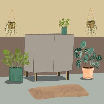 内阁 家具 首页 植物 房间 设计 数字的 家具 家具 家具