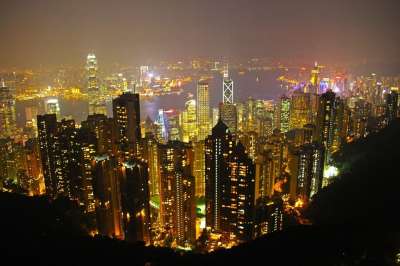 高峰 香港 风景秀丽的 浪漫的 九龙城 美丽 吸引力 城市