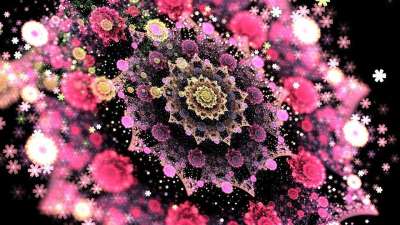 分形 分形艺术 计算机图形学 空间 数字艺术 幻想 抽象 鲜花