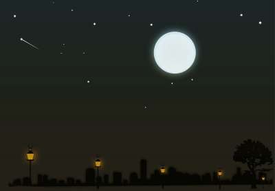 夜晚 幻想 月亮 梦 景观 插画师 海报