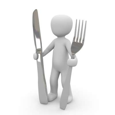 一顿饭 叉 刀 好的 食欲 刀具 金属叉 关闭 食物 餐具