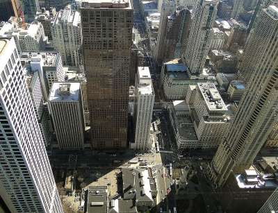 芝加哥市 摩天大楼 建筑 高楼 办公大楼 伊利诺伊州 市中心 街道