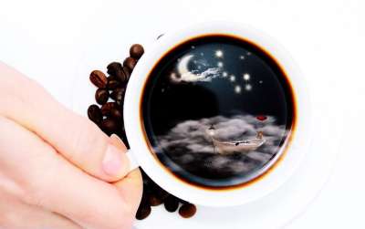杯子 咖啡壶 一杯咖啡 月亮 云 多雾路段 星座 敢更小