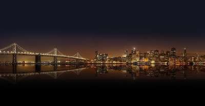结构 桥 建筑物 城市 城市的灯光 城市景观 市中心 夜晚 全景