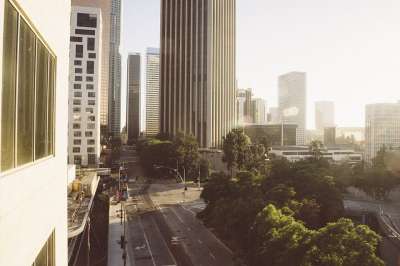 洛杉矶 美国 城市 摩天大楼 城市的 建筑物 结构 市中心 街道