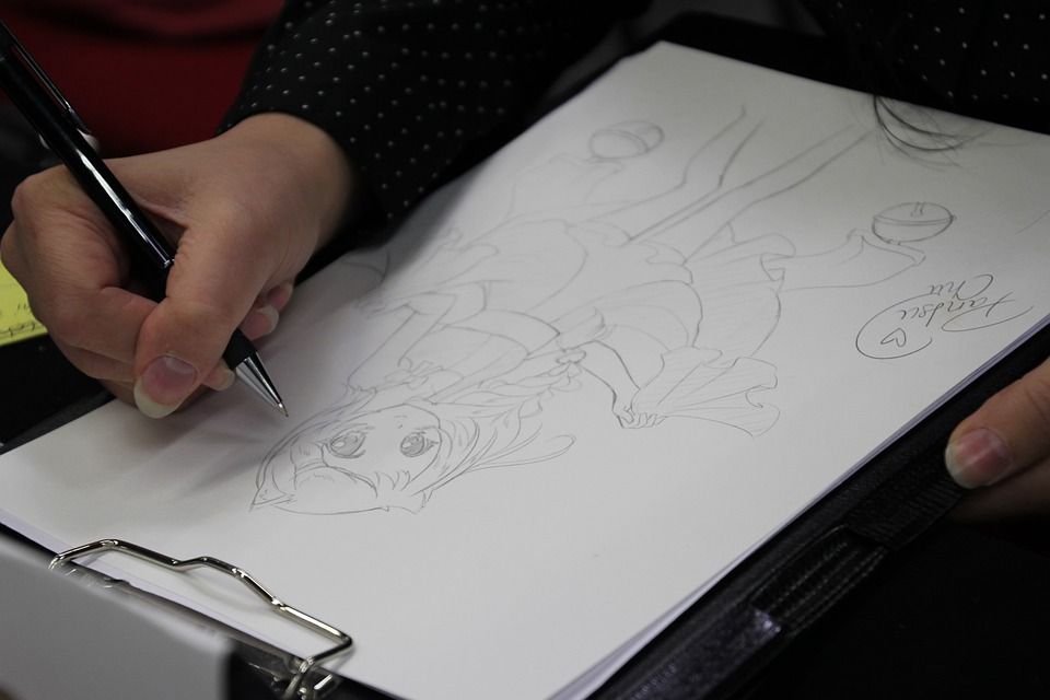 漫画, 漫画家, 艺术家, 插画师, 画, 铅笔, 艺术, 艺术品