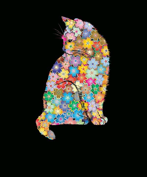 花店 花店Ca 花猫 猫 红猫 粉红色的猫 猫镜 3D形状 猫股