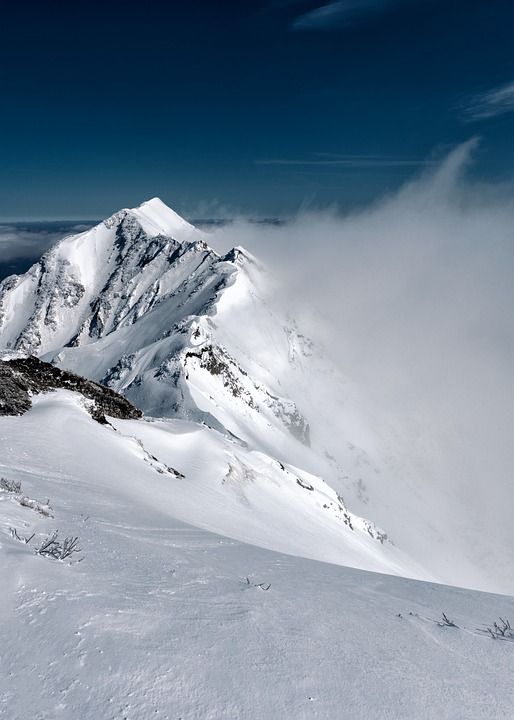 雪 山 顶峰 首脑 多山 山地景观 下雪的 景观 雪山 大山