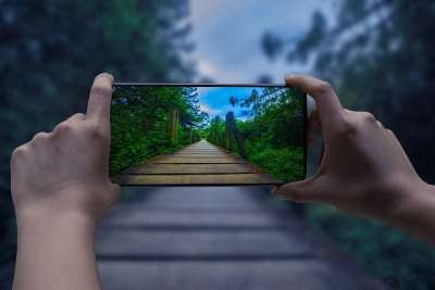 手机 相机 景观 自然 木板路 桥 电话 创造力 手机摄影