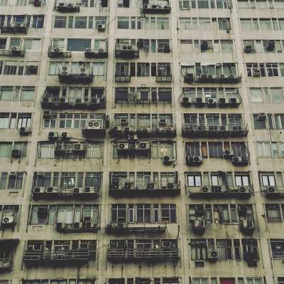 结构 建造 高楼 墙 视窗 灰色的窗口