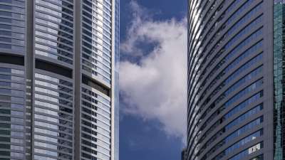 高的 建筑 摩天大楼 商业 玻璃 办公室 高楼 市中心 现代的