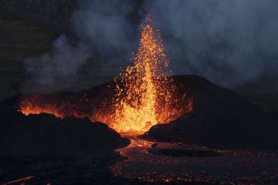火山 岩浆 冰岛 自然 喷发 火 热 宇宙 火山口 火山
