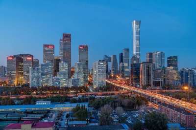 城市 天际线 暮 夜晚 晚上 城市的灯光 建筑物 塔 摩天大楼