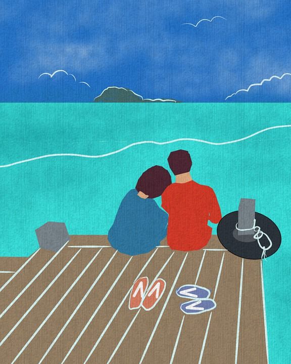 海景 海 海滩 拖鞋 夏天 旅行 阳光 天空 夫妻 游客