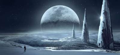 幻想 科幻小说 超现实的 未来派 月亮 未来 神秘 天堂 星星
