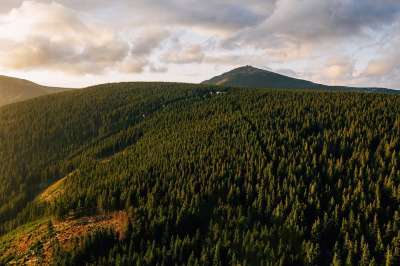 空气 无人机 山 克尔科诺谢山 景观 欧洲 捷克语 共和国 波兰