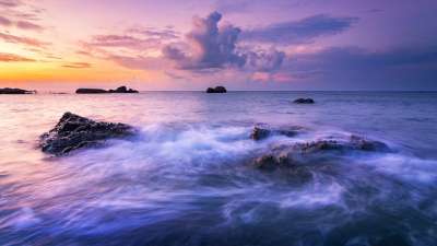 大自然壁纸 自然壁纸 高清壁纸 海景 海洋 海滩 波浪 景观
