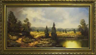 绘画 框架 景观 绘 艺术 图片框 老的 浪漫的 陷害 风景画