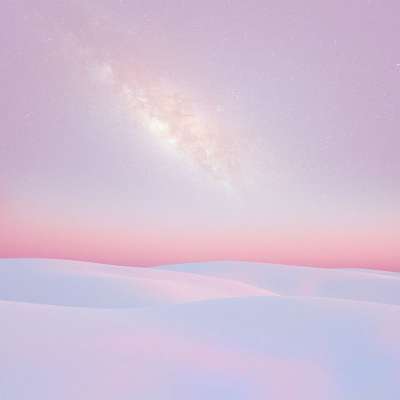 雪 沙丘 天空 日落 星星 繁星点点 星系 宇宙 空间 夜空