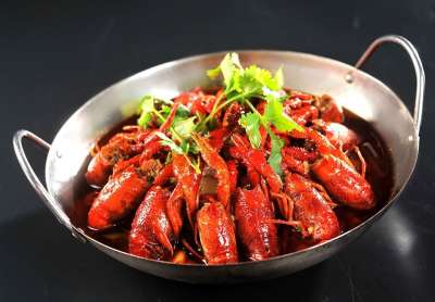小龙虾 油焖 食物 美食 湘菜 香菜 海鲜 红色 小龙虾