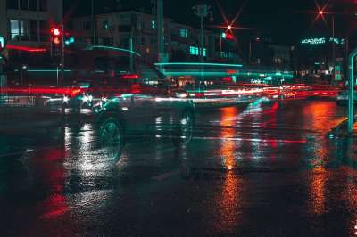 交通 夜晚 车 雨 小路 城市 旅行 交通 夜晚 雨 雨