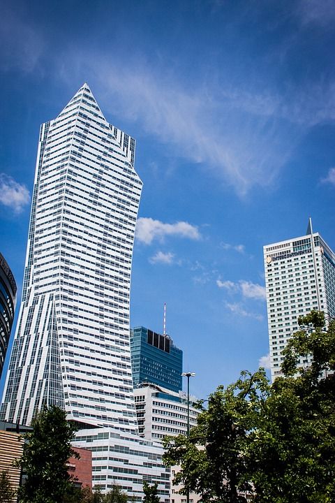 华沙 首都 摩天大楼 高楼 建造 城市 钢材结构 建筑 建筑学