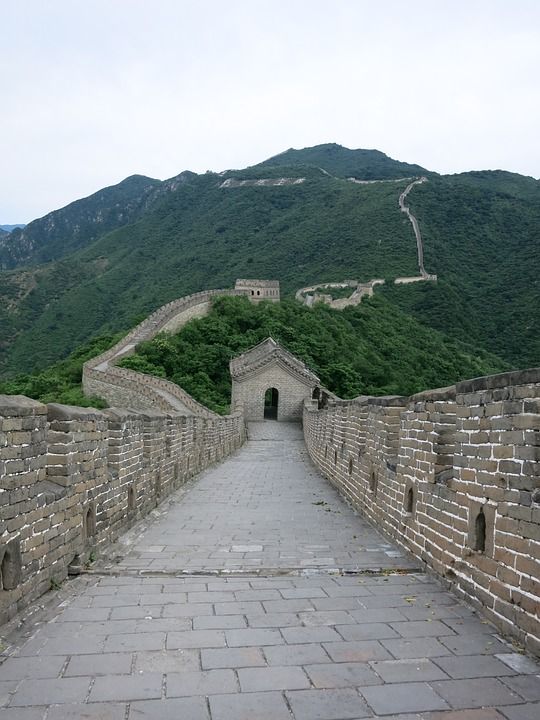 中国的长城 瓷墙 慕田峪 北京 古老的 地标 著名的 北京 北京