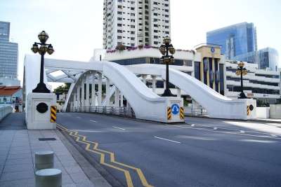 新加坡 城市 街道 桥 建筑物 结构 天空 城市的 路 目睹