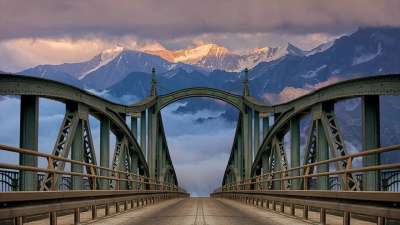 桥 山 景观 自然 天空 旅行 风景秀丽的 想要 全景图 视图