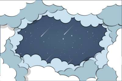 星星 云 边境 框架 夜空 流星 星空 背景 墙纸 模板
