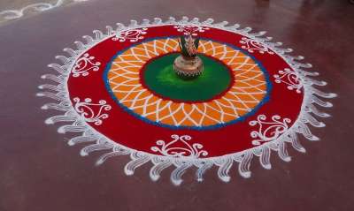 Rangoli 丰富多彩的 印度人 节日 宗教 传统的 装饰性的