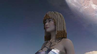 辫子 外星人 人体彩绘 角色扮演 飞碟 科幻 女神 技术 空间