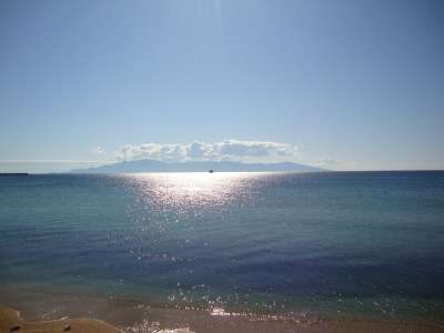 卡瓦拉 塔索斯 大海 海 希腊 浅蓝 天堂 云 太阳
