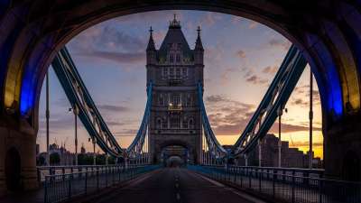 伦敦 塔桥 日出 英国 桥 结构 景观 伦敦 英国 英国