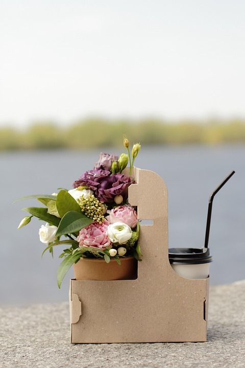 外带咖啡 花朵 花束 咖啡 咖啡因 景观 花束 花束 花束