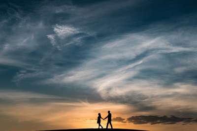 婚礼 夫妻 日落 新婚夫妇 天空 黄昏 暮 俄亥俄州 哥伦布