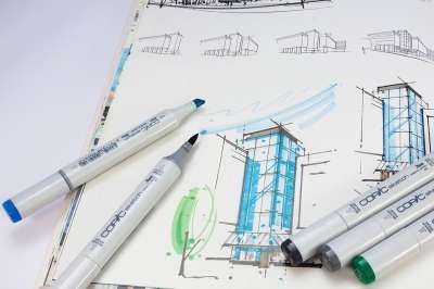速写本 素描 标记 毡尖笔 书写工具 绘图装置 计划 建筑学