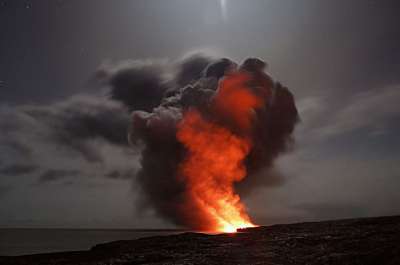 火山 夏威夷 岩浆 云 灰 水 喷发 地质的 灾难 有天赋的人