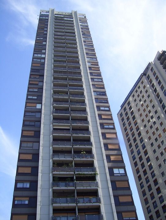 高层, 摩天大楼, 建造, 结构体, 高的, 市中心, 城市, 城市的, 公司的