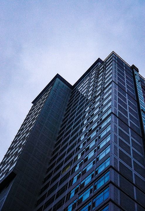建造 正面 城市 结构 摩天大楼 高楼 现代的 市中心 城市的