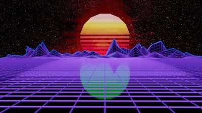 Synthwave Retrowave 合成器 技术 抽象 未来派